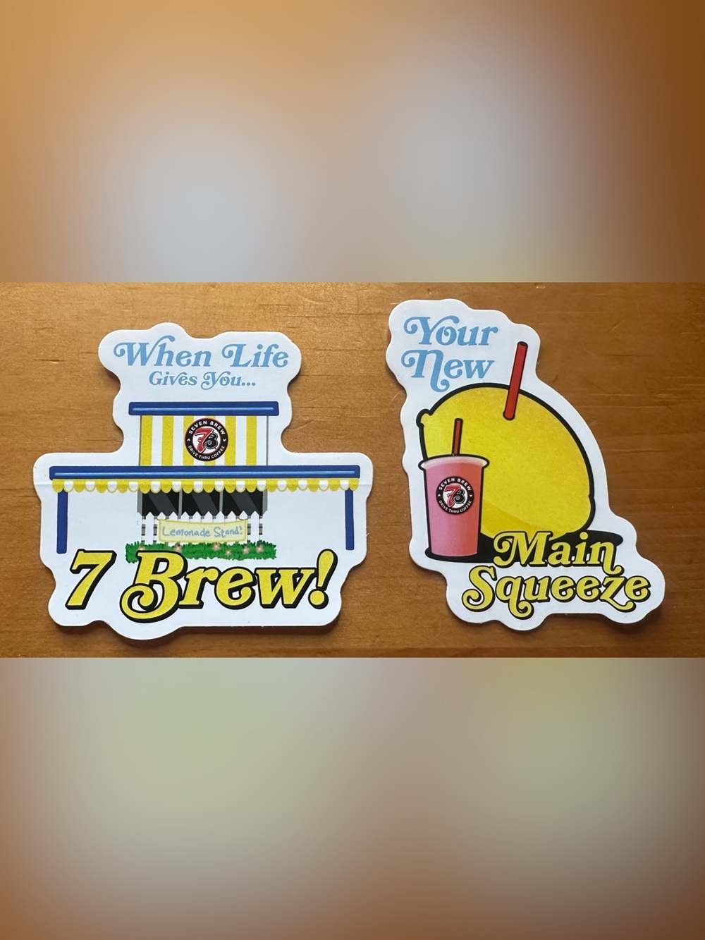 Seven Brew Lemon Sticker Set of 2